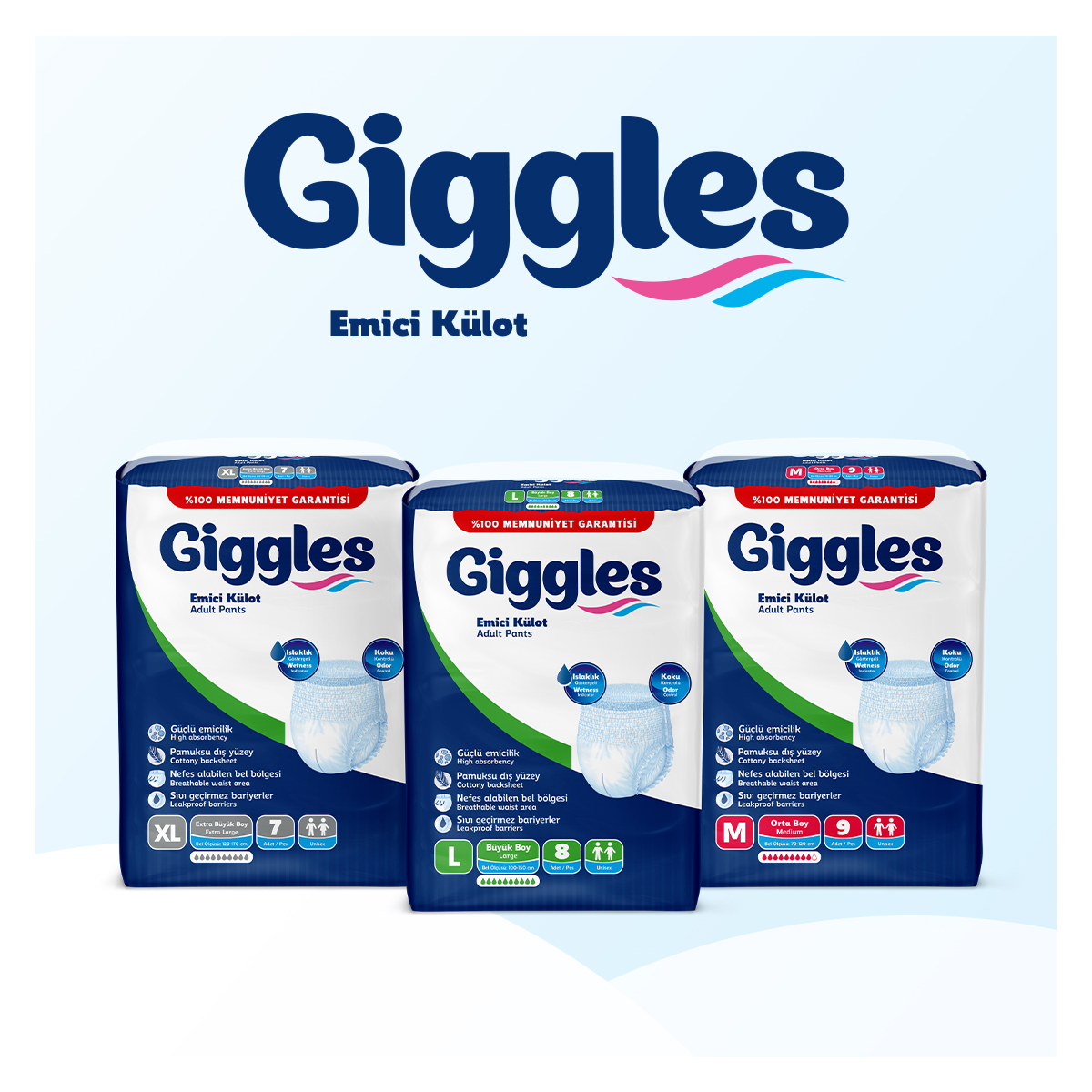 Giggles Yetişkinlere Özel Emici Külot Bez