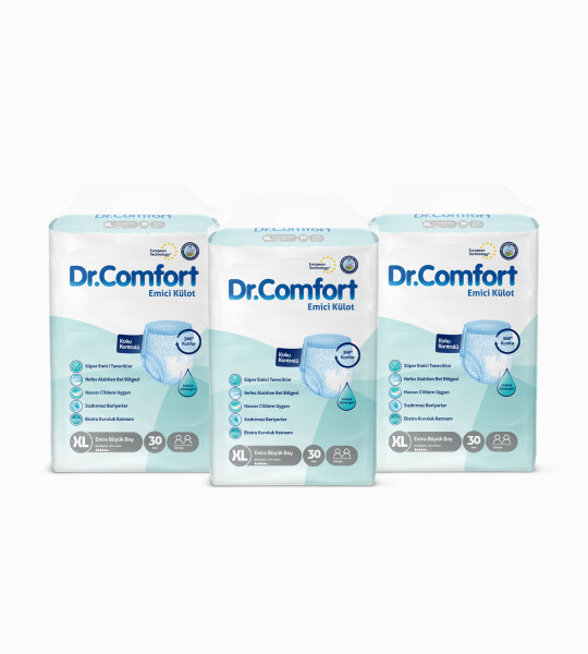 Dr.Comfort Yetişkin Emici Külot Ekstra Large 30'lu 3 paket 90 adet