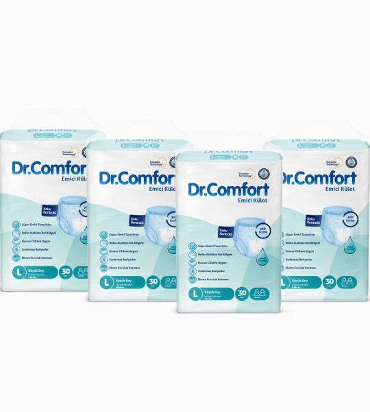 Dr.Comfort Yetişkin Emici Külot Large 30'lu 4 paket 120 adet