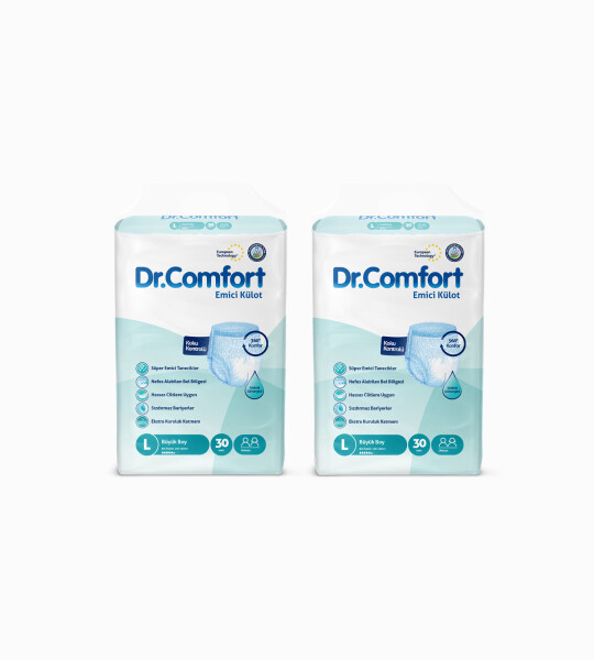 Dr.Comfort Yetişkin Emici Külot Large 30'lu 2 paket 60 adet
