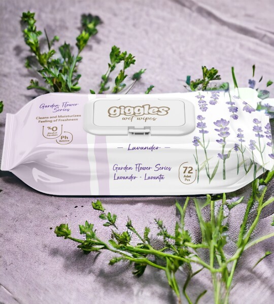 Giggles Islak Havlu 72'li Lavanta 12 Paket 864 Mendil